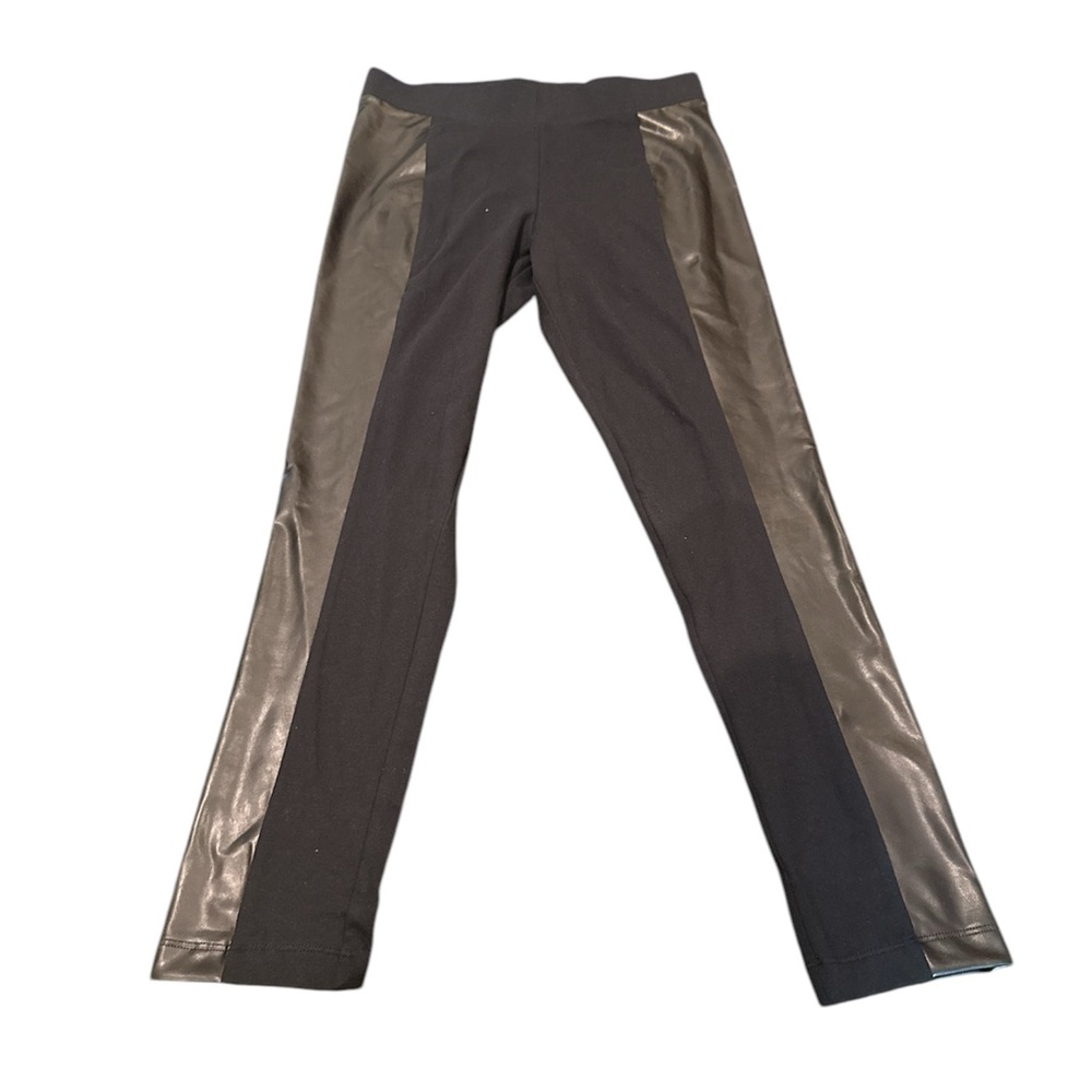 Old Navy leggings with Faux leather down the legs black L